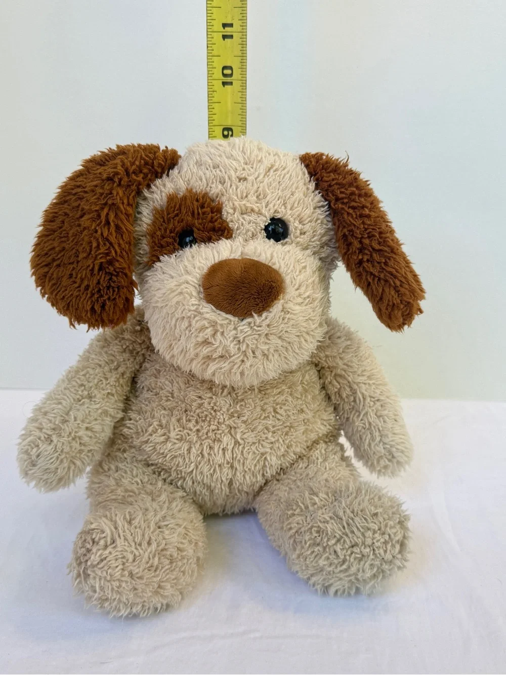 Soft Cuddly plush dog Tan Brown Patches  10” Floppy Stuffed Animal Toy, 2013